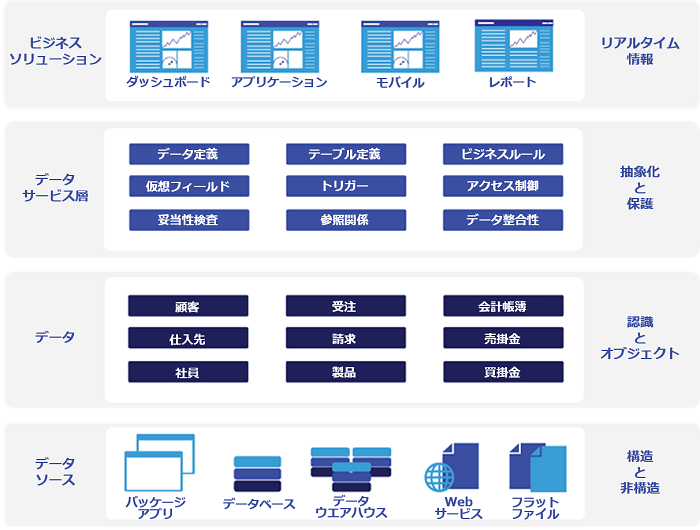 The LANSA Platform includes an independent data services layer